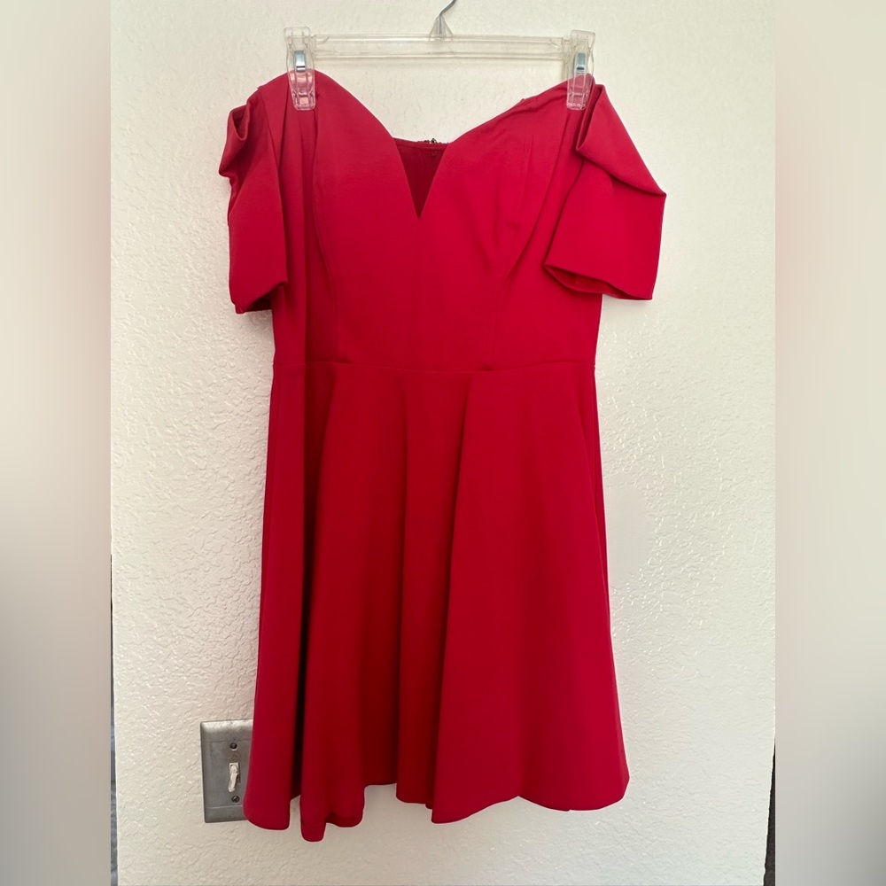Off the shoulder Red Cocktail dress